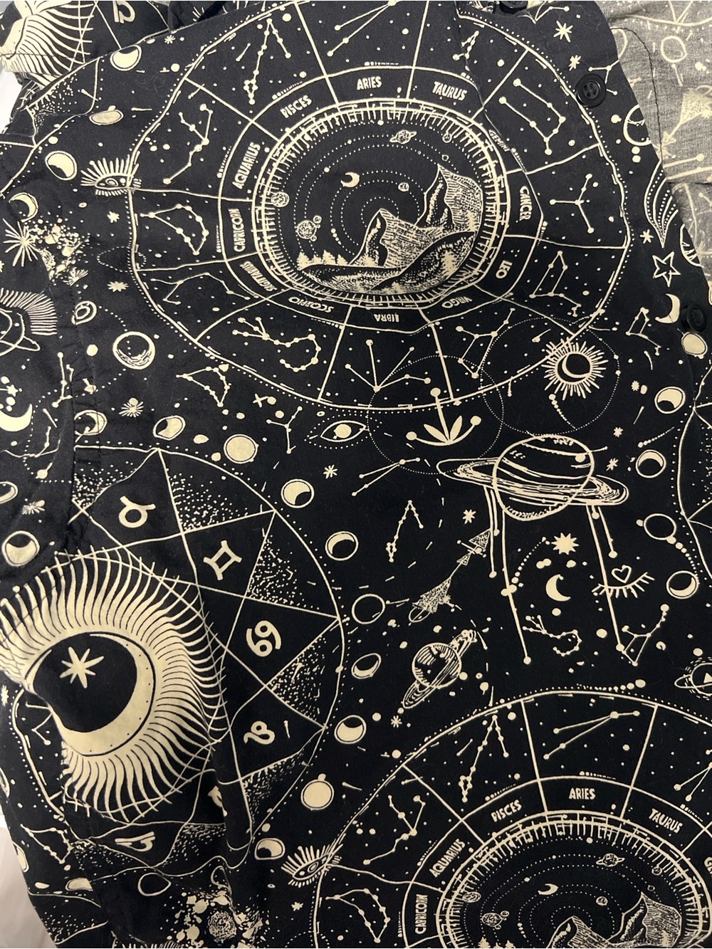 Super Massive Celestial Zodiac Button-Up Shirt | Size Medium - Picture 4 of 4